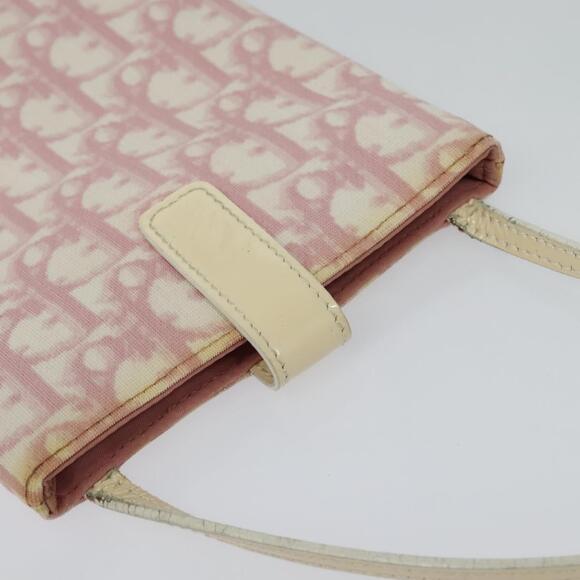 DIOR Trotter Canvas Shoulder Bag Pvc Pink - Picture 6 of 12